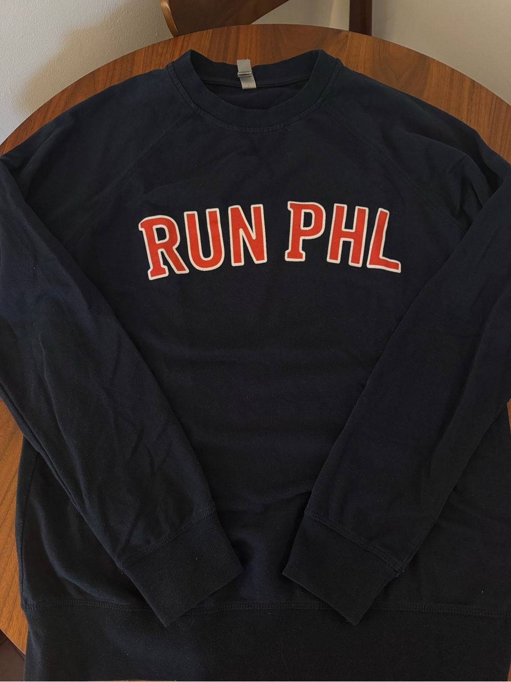 RUN PHL Philadelphia Marathon Navy Long Sleeve Tee (Unisex)